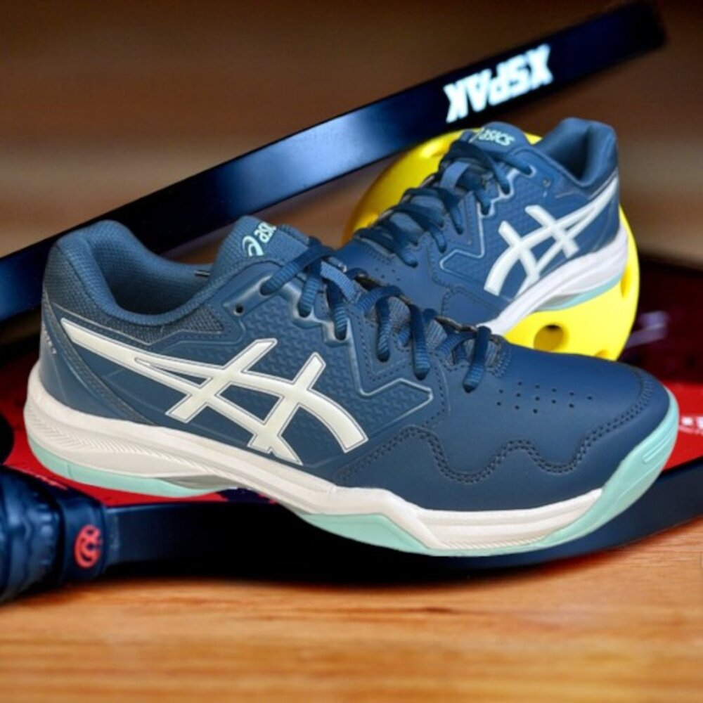 ASICS Gel-Dedicate 7 Steel Blue/White Tennis/Pickleball/Athletic Shoes S…
